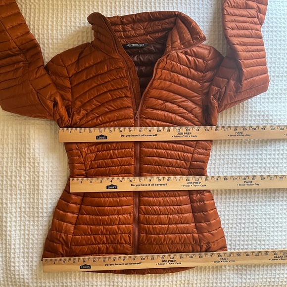 Arcteryx Yerba Goose Down Puffer Jacket Orange Full Zip - Picture 4 of 8